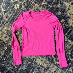 $78 Lululemon Swiftly Tech Long Sleeve Shirt 2.0 Race Length Sonic Pink 6